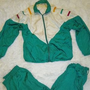 Vintage color block track suit